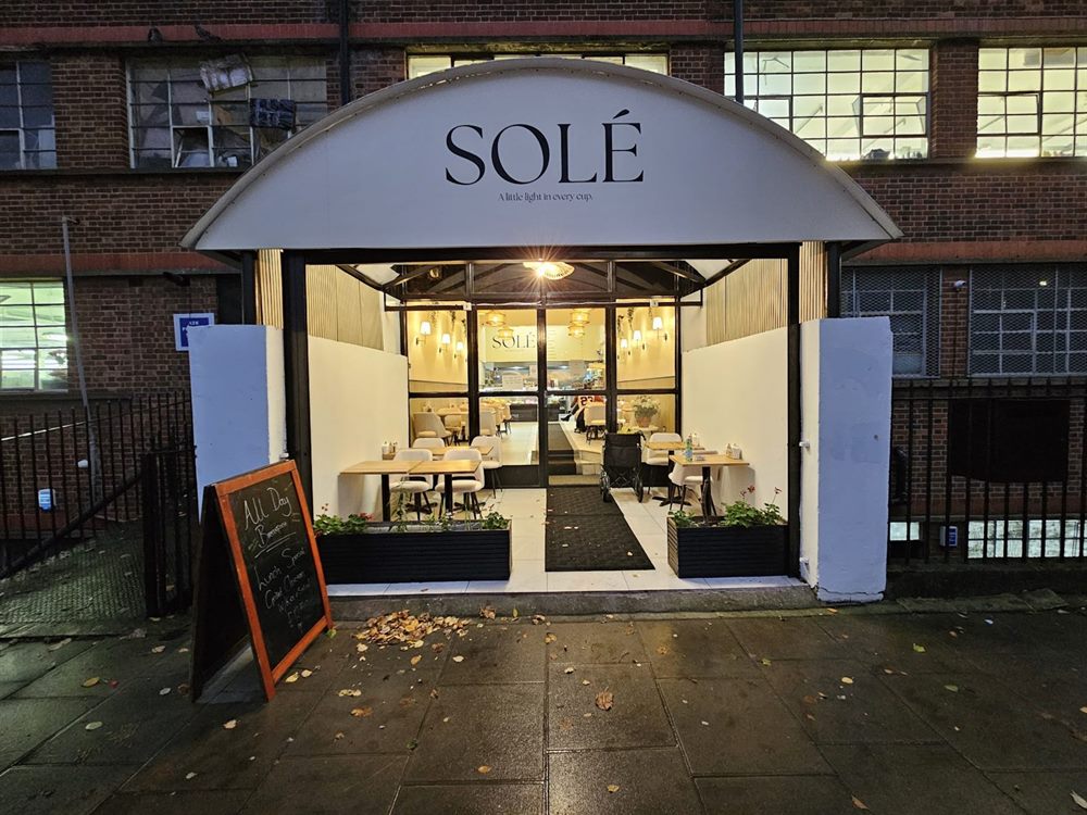 Restaurant awning signage