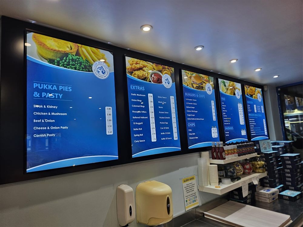 Digital restaurant menu boards