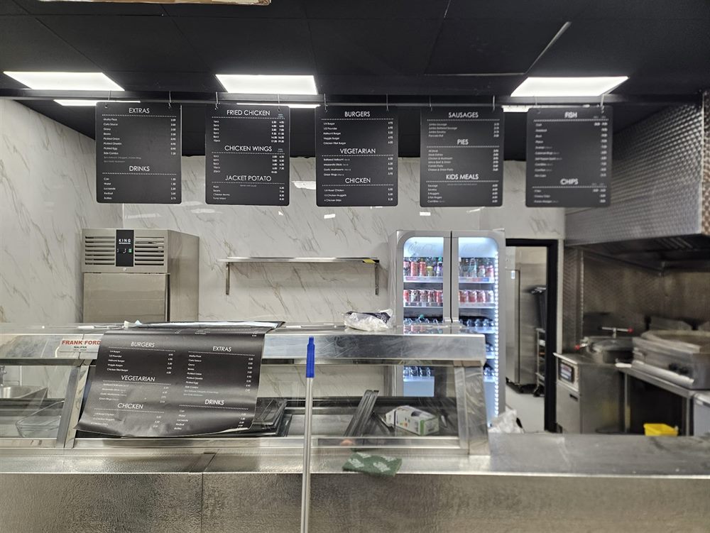 Over counter menu boards