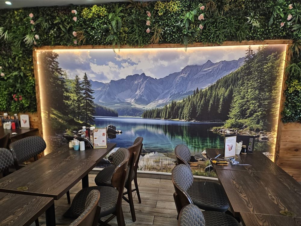 Scenic interior wall display