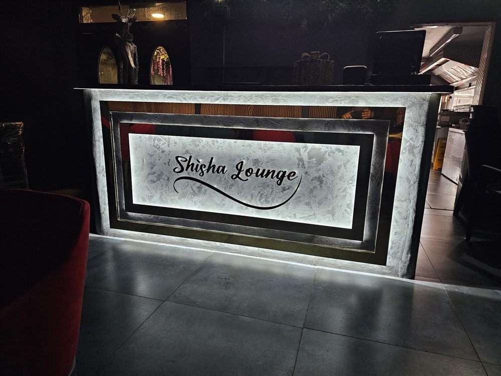 Illuminated counter signage