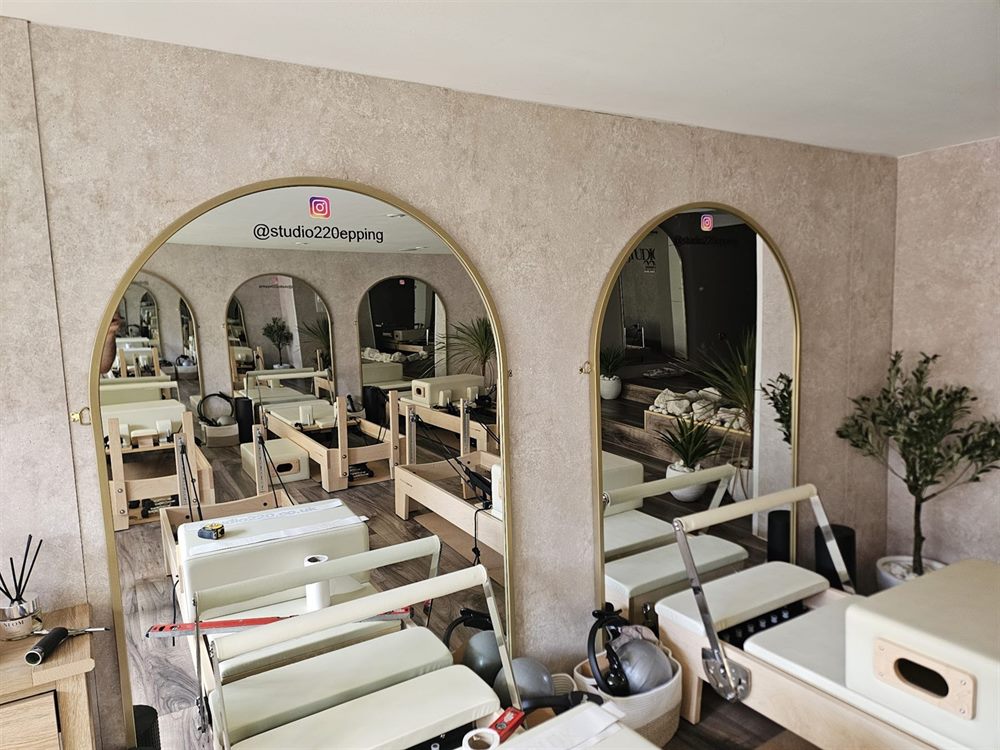 Salon interior branding and wall graphics