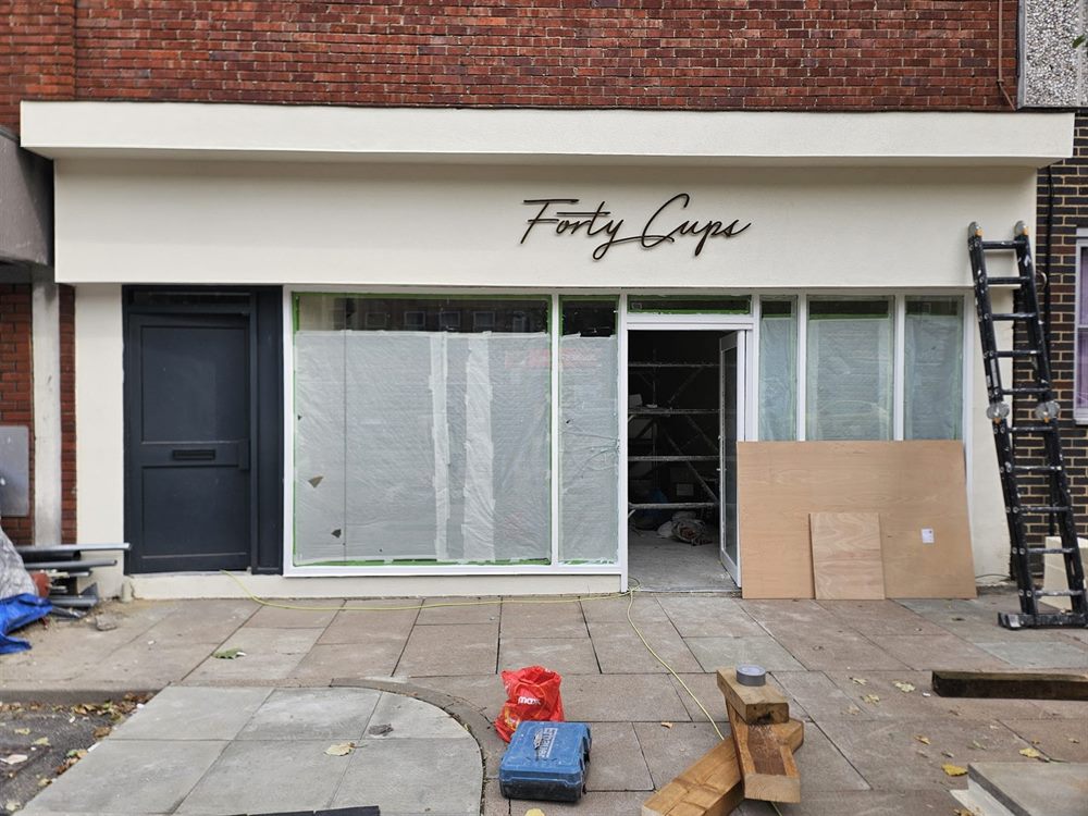 Fashion shopfront fascia installation