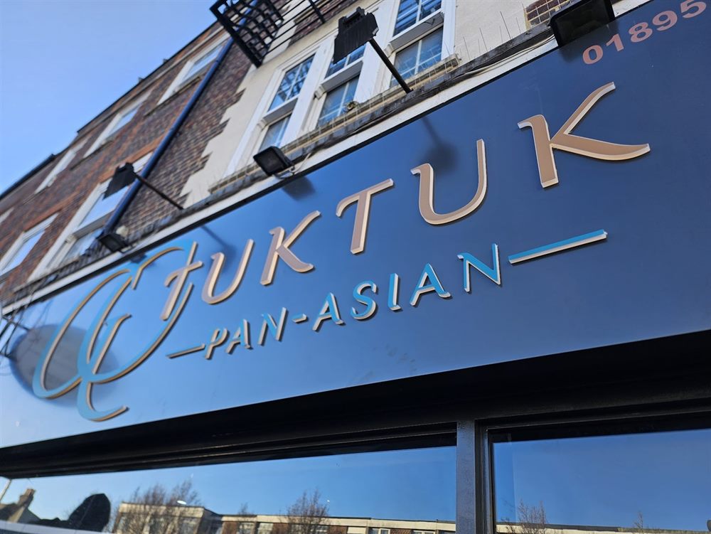 Pan-Asian restaurant fascia sign