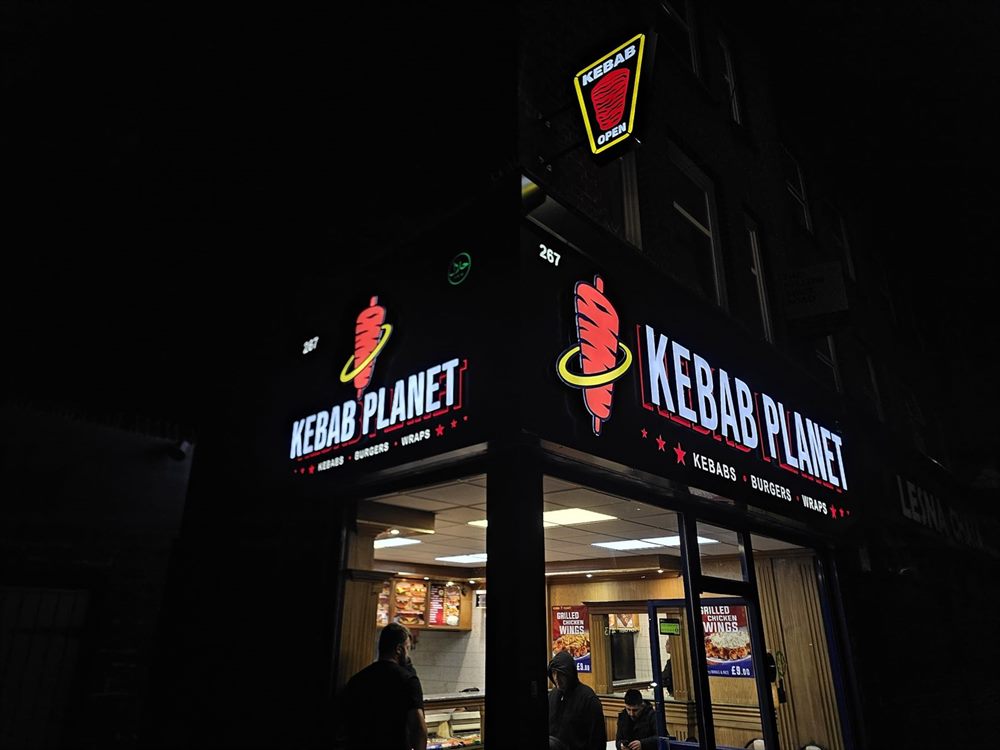 Kebab restaurant signage