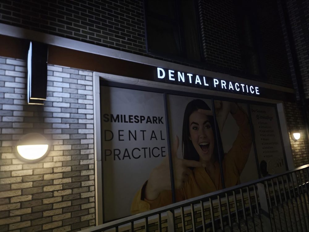 Dental practice window graphics