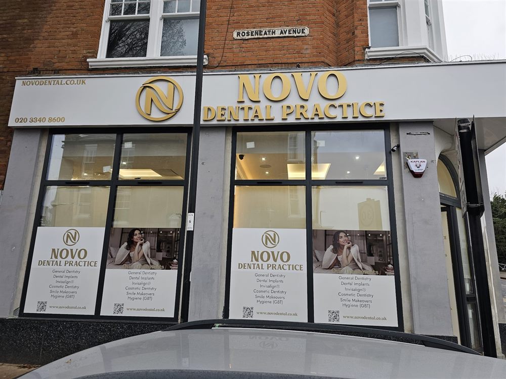 Dental practice printed window panels