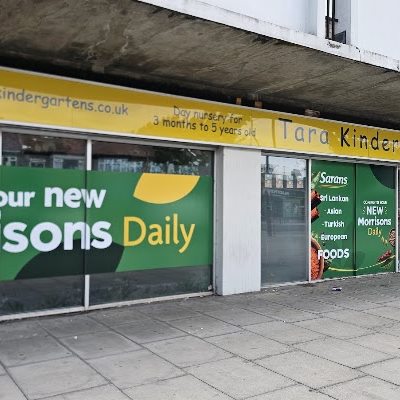 Morrisons Daily storefront window graphics